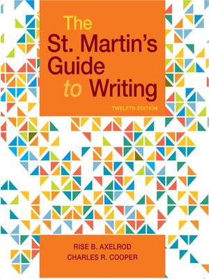 cover image of St. Martin's Guide to Writing